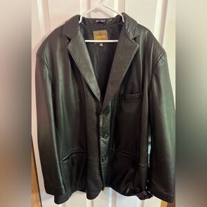 Men’s J Ferrar Black Leather Jacket size 2XLT
